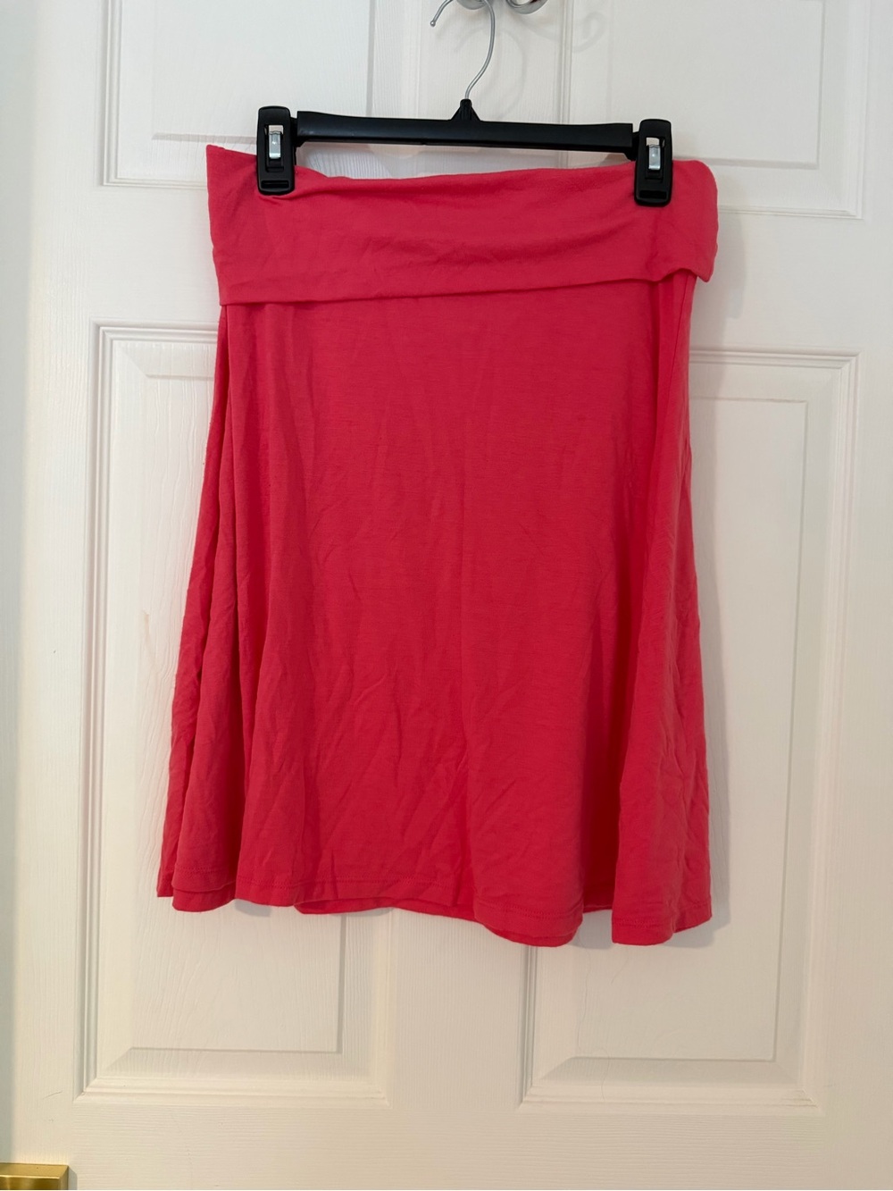 Old Navy Coral Fold-Over Waist Skater Skirt